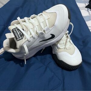 Nike Kids Baseball Turf White and Black Sneakers